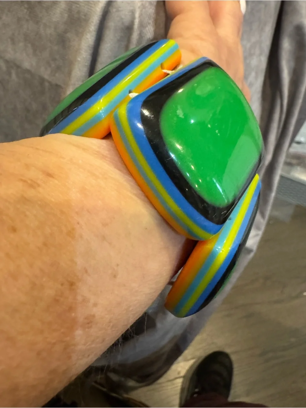 Sobral Vintage Colorful Green Multicolor Silicone Wearable Bracelet